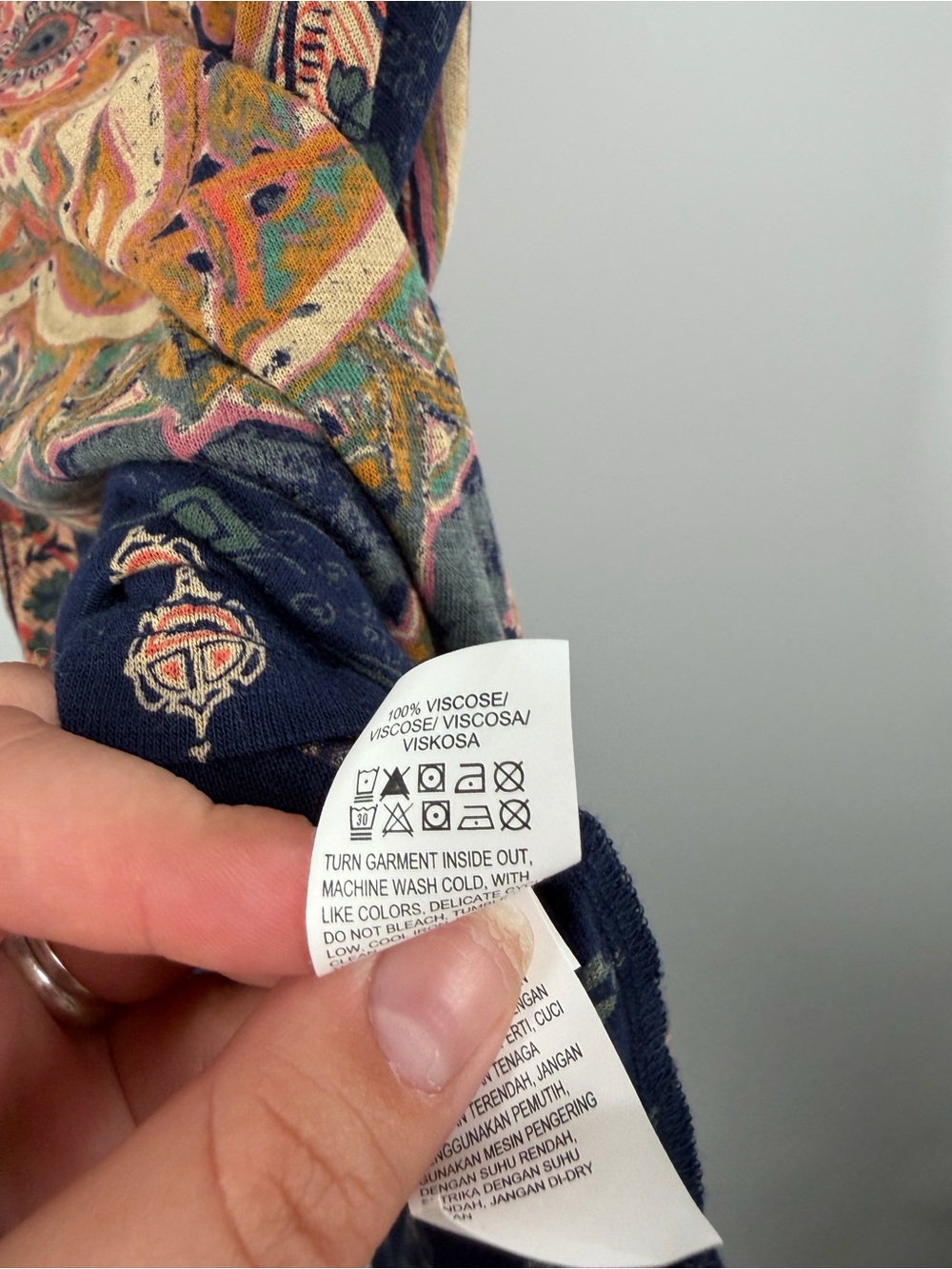 Lucky Brand Persian Carpet Viscose Tee Shirt - Picture 5 of 6